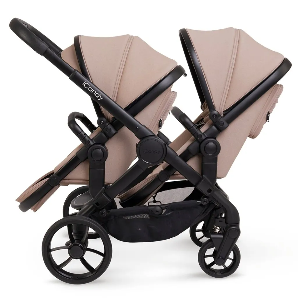 ICANDY Peach 7 Double Pushchair and Carrycot Combo Set - Cookie