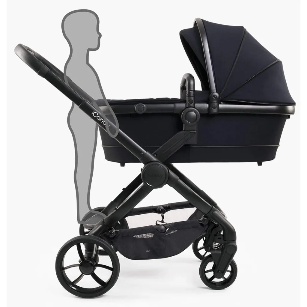 ICANDY Peach 7 Pushchair and Carrycot Combo Set - Black Edition