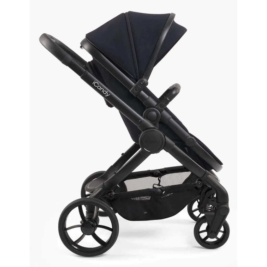 ICANDY Peach 7 Pushchair and Carrycot Combo Set - Black Edition