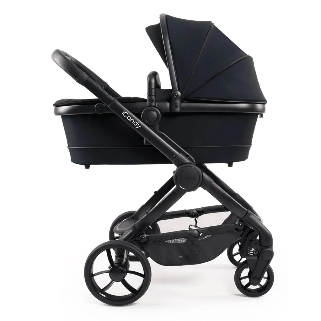ICANDY Peach 7 Pushchair and Carrycot Combo Set - Black Edition