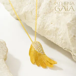 Icarus Golden Wing Necklace (Large)