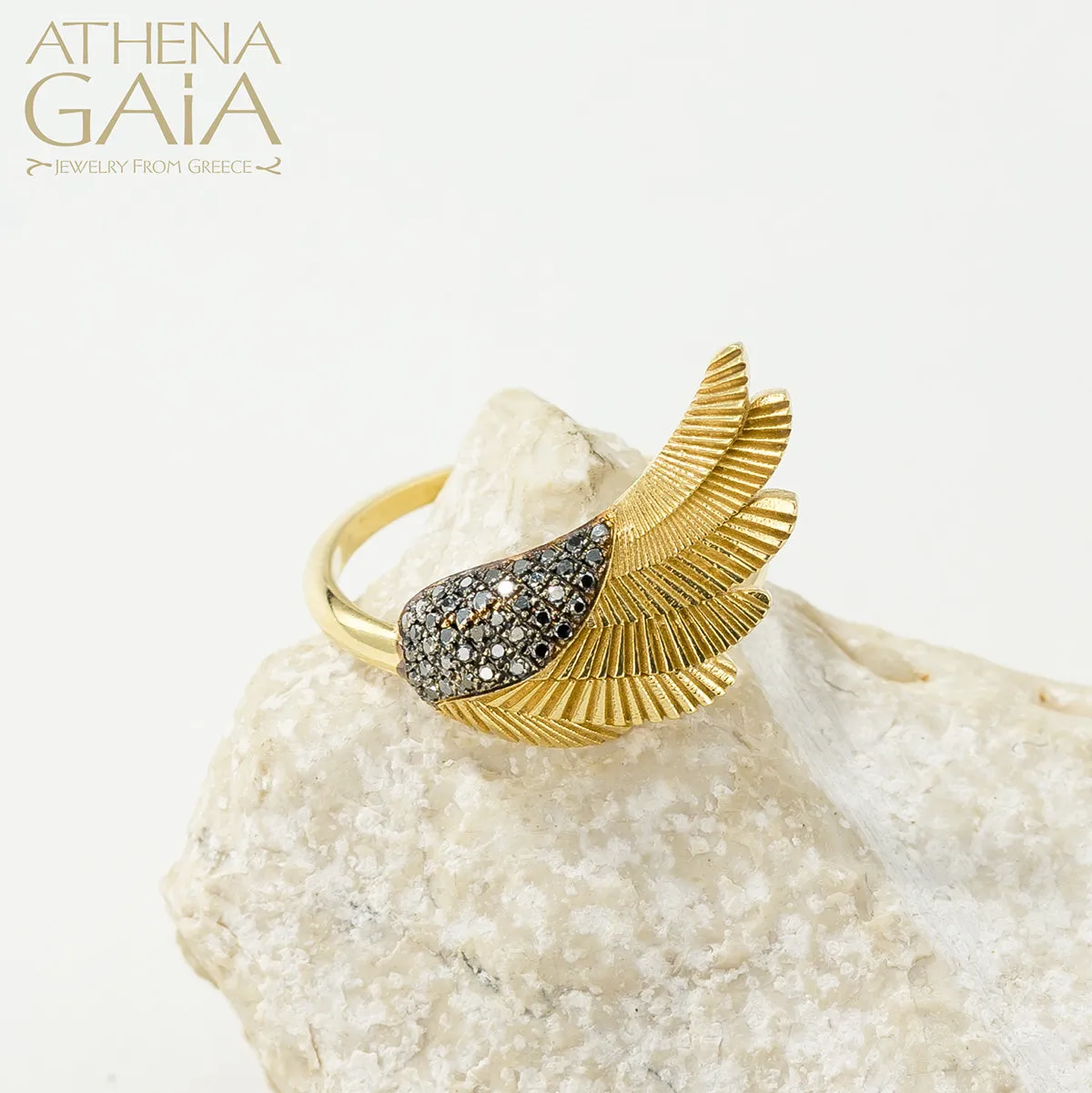 Icarus Golden Wing Ring (Medium)