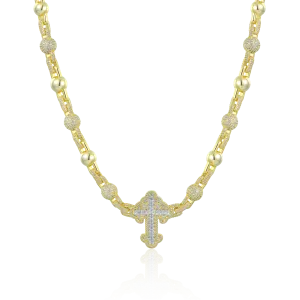 Iced Cross Ball Chain