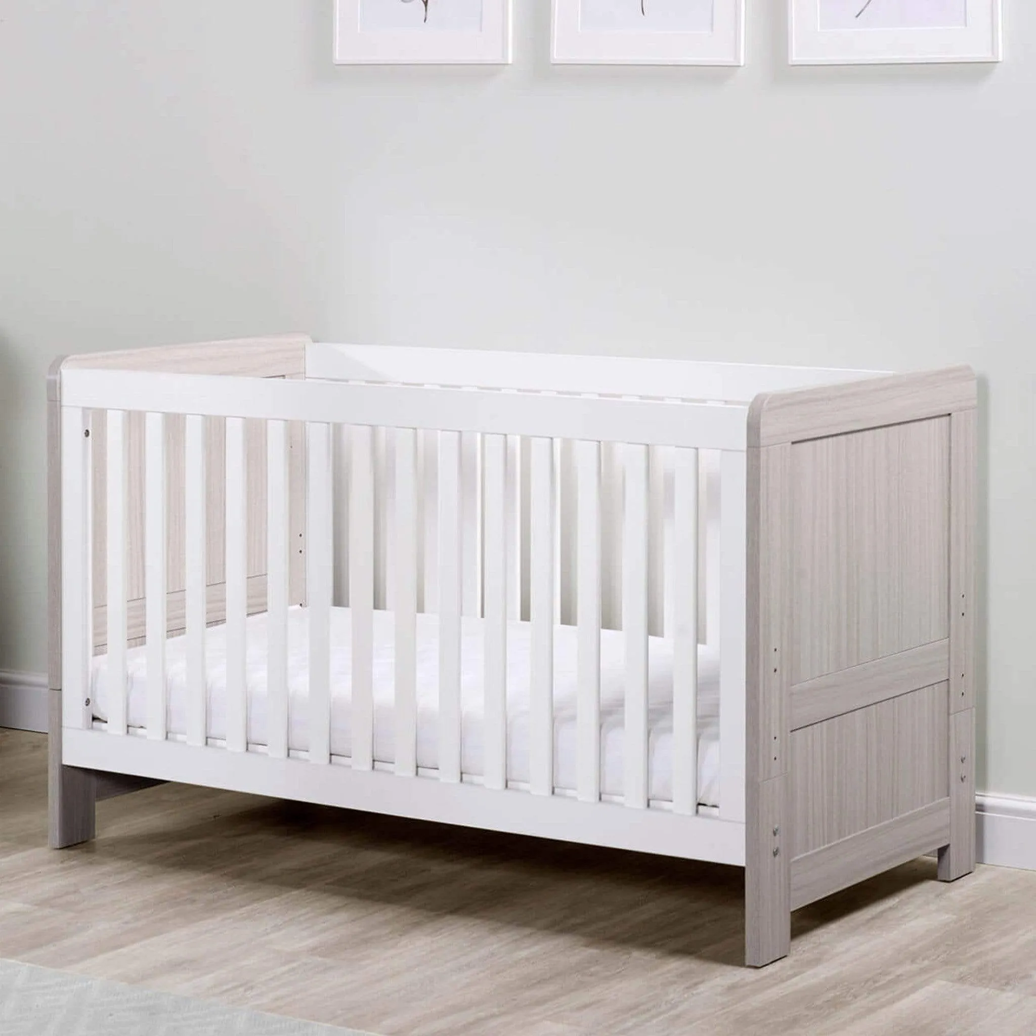 Ickle Bubba Pembrey Cotbed Ash Grey & White