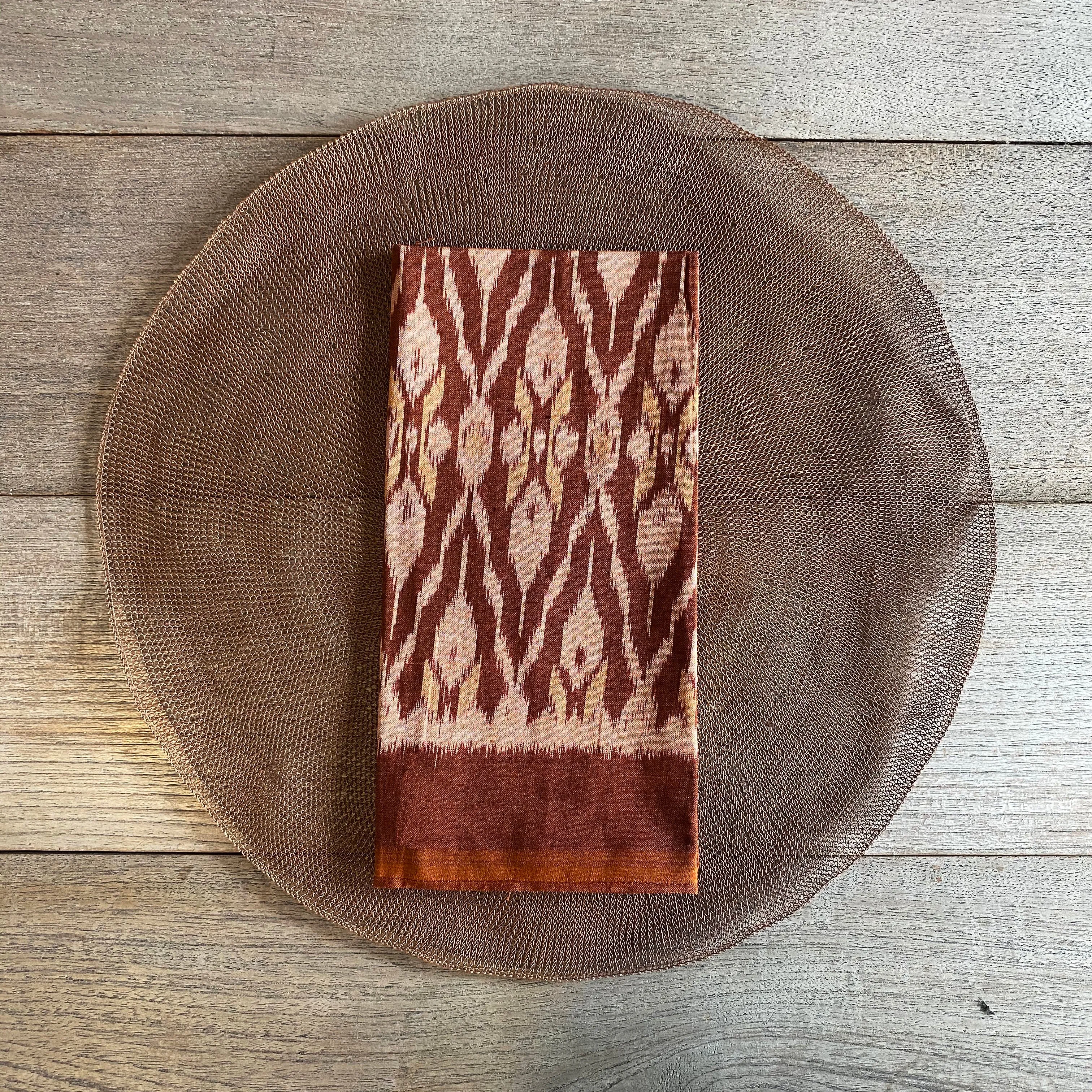 Ikat Napkins - Copper - Set of 8