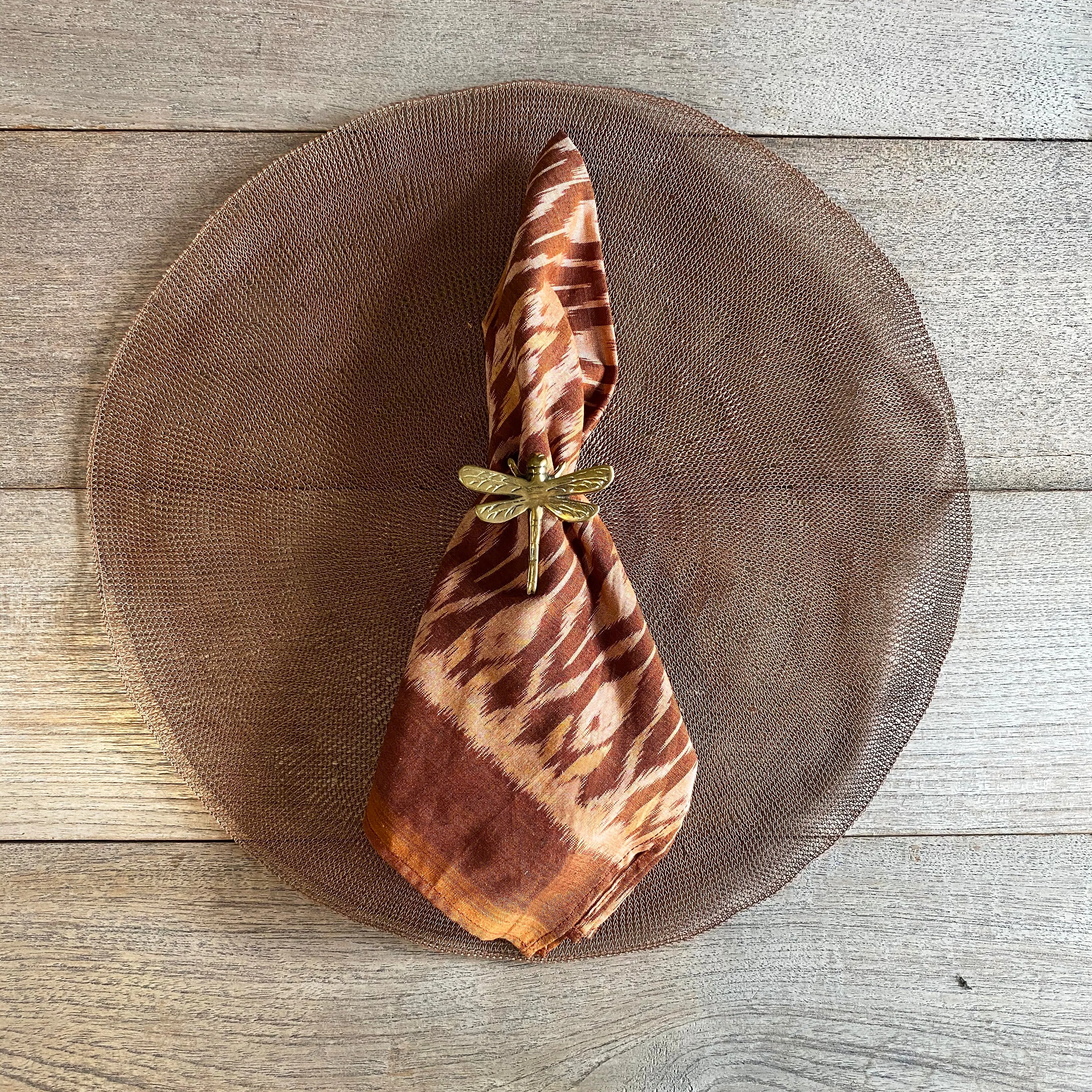 Ikat Napkins - Copper - Set of 8