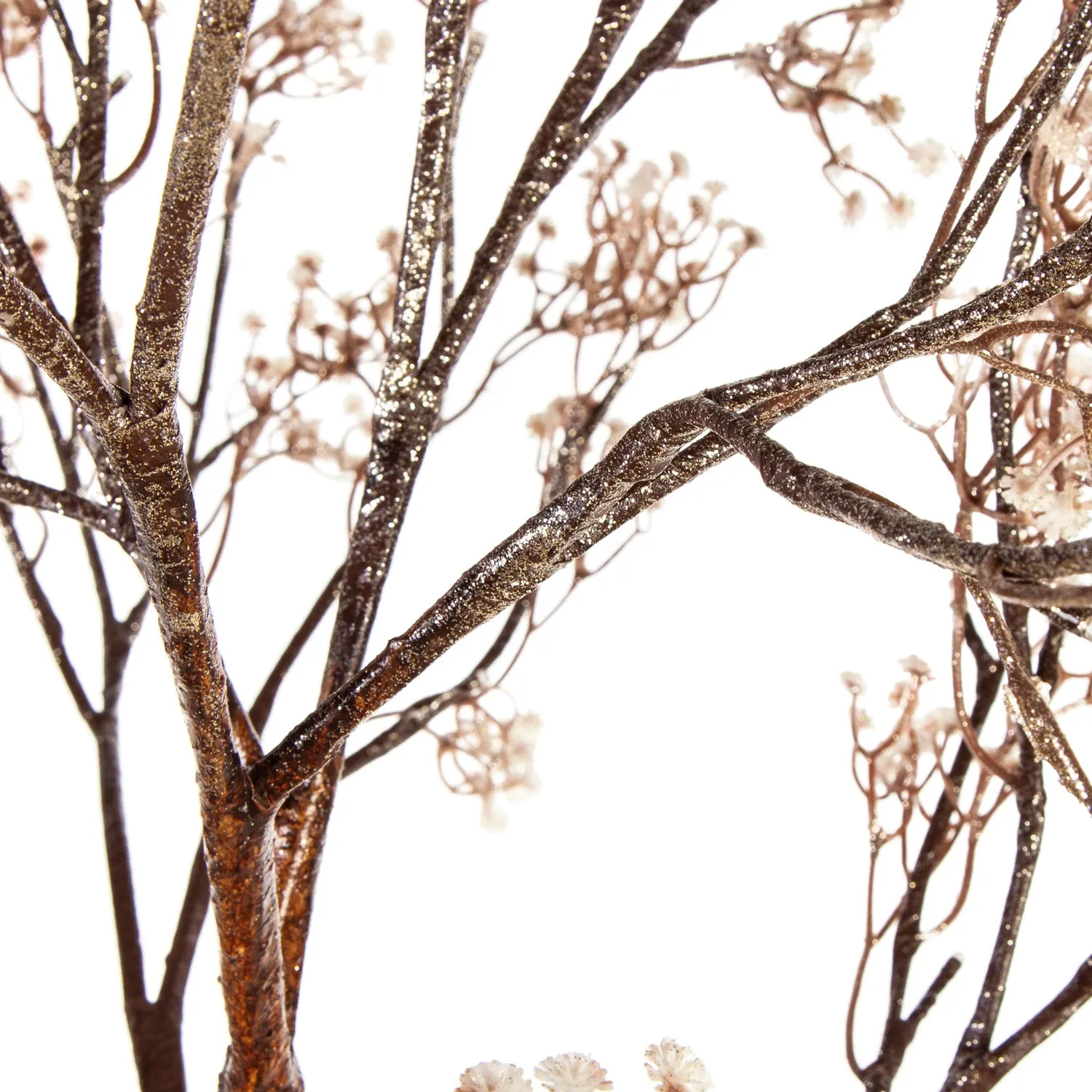 Indoor/Outdoor Electric Lighted Faux Gypsophila Twig Tree, 4' Tall,2phl130