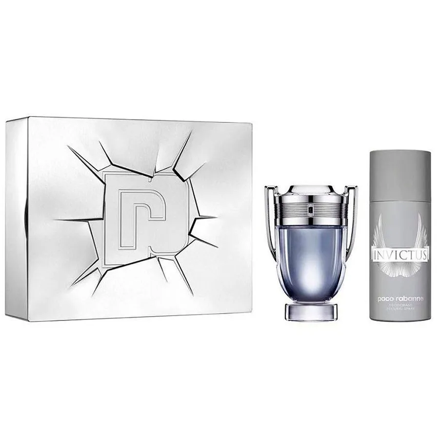 Invictus by Paco Rabanne for Men 3.4 oz EDT 2 PC Gift Set