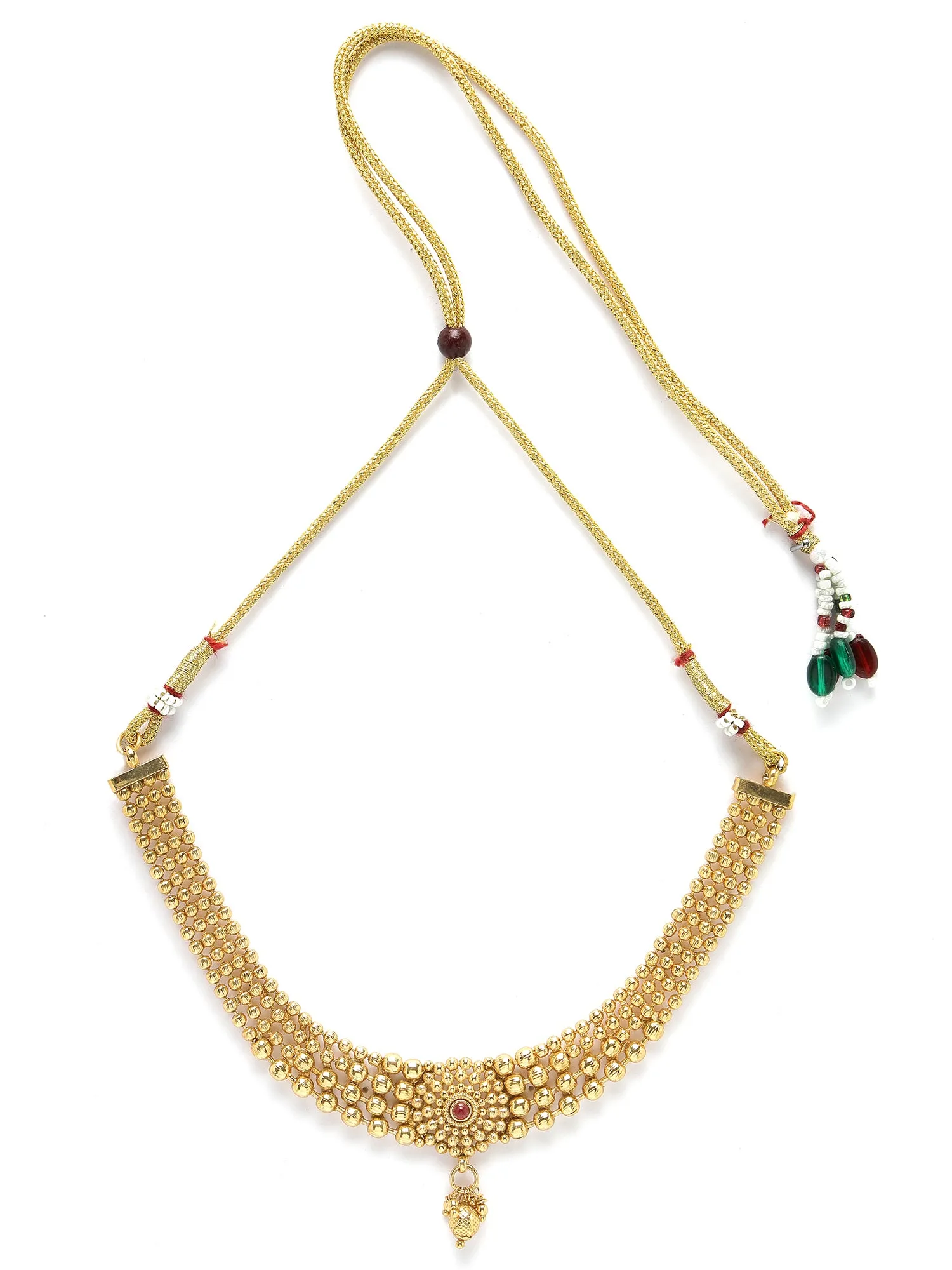 Karatcart Gold Plated Classic Temple Jewellery Set for Women