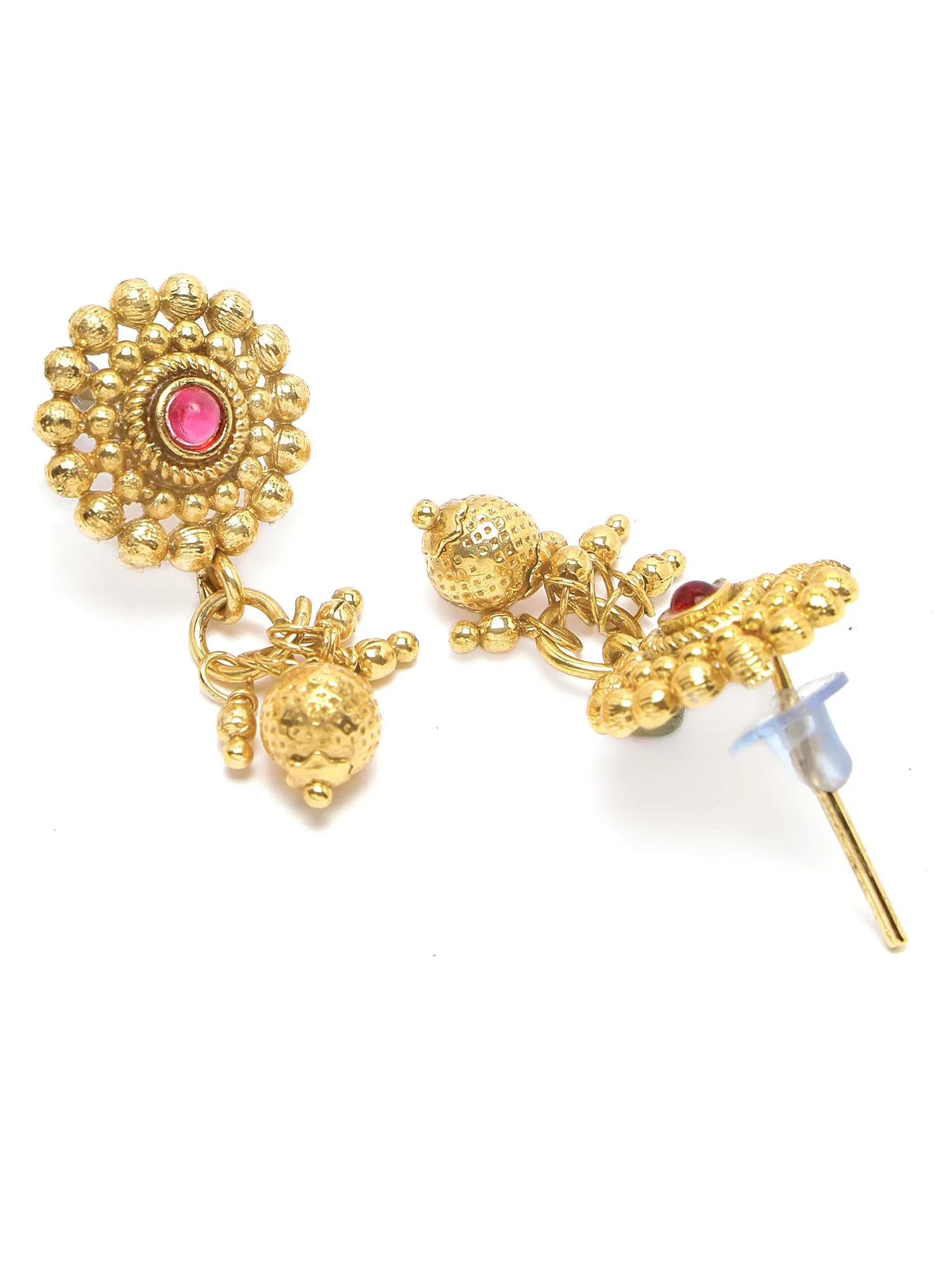 Karatcart Gold Plated Classic Temple Jewellery Set for Women