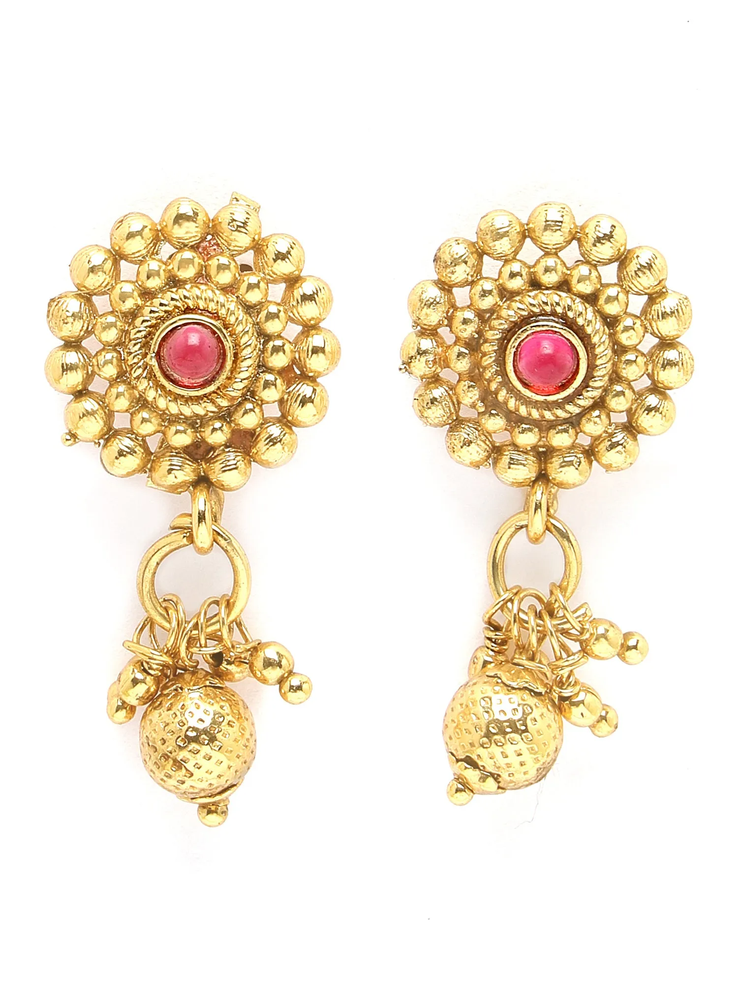 Karatcart Gold Plated Classic Temple Jewellery Set for Women