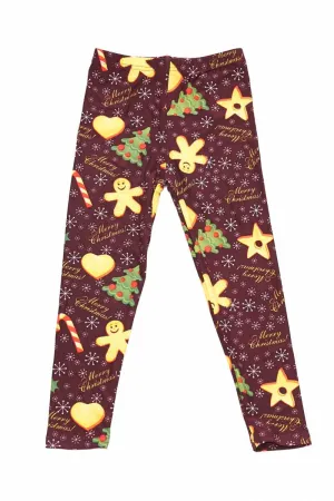 Kids Gingerbread Cookie Leggings