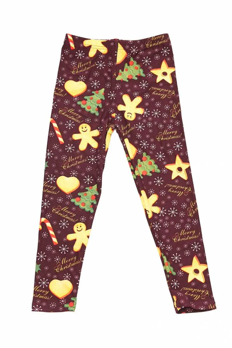 Kids Gingerbread Cookie Leggings