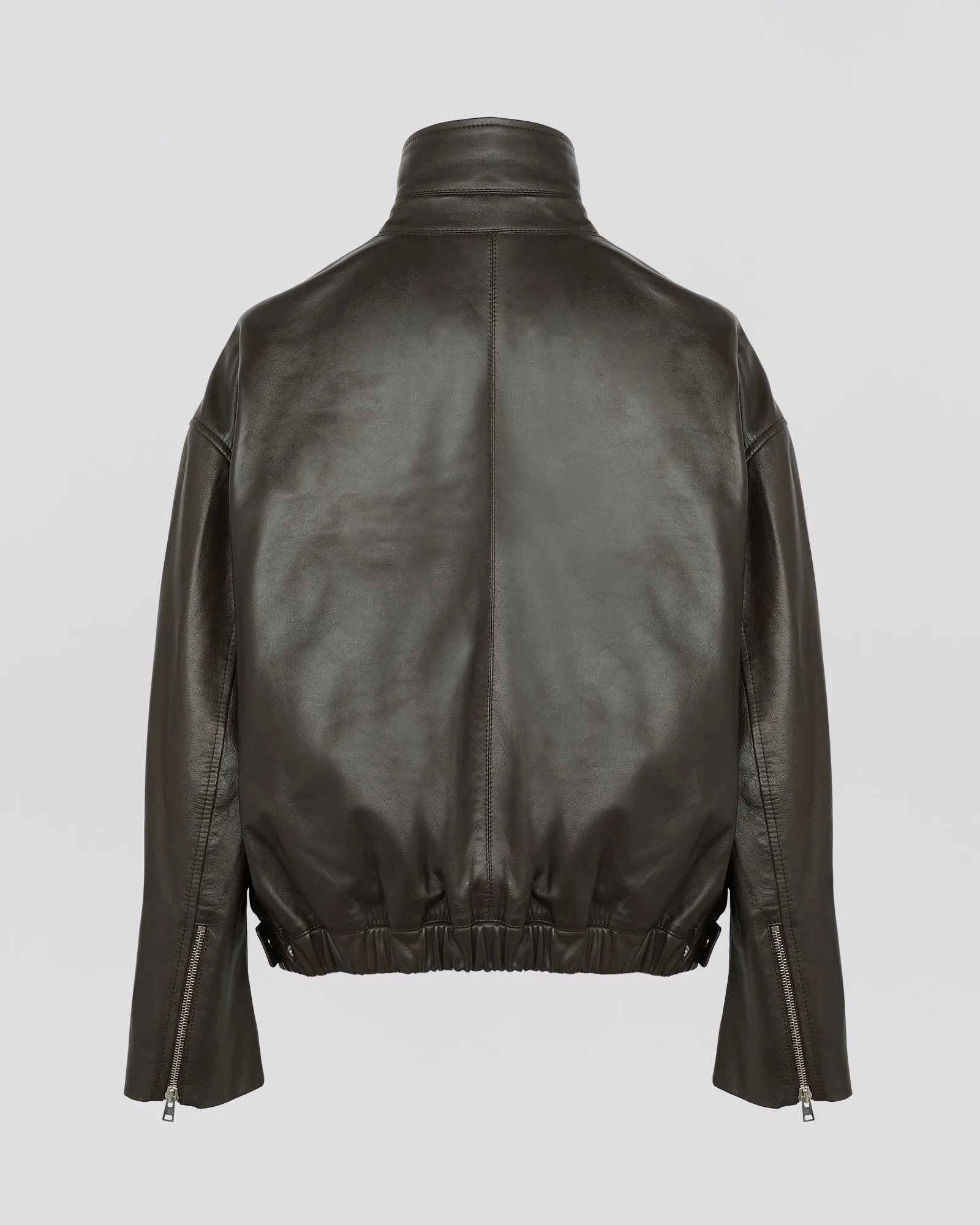 Lamb leather blouson