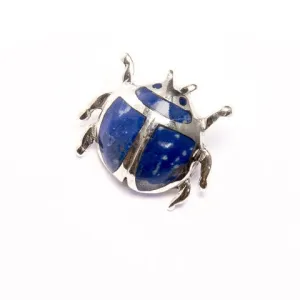 Lapis Lazuli Ayilen Brooch | Handmade Artisan Jewelry | Inspired by Chilean Tradition
