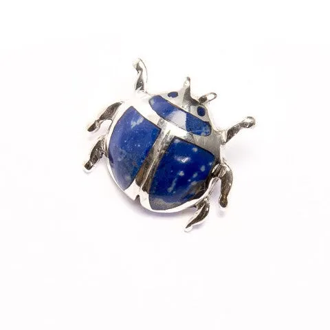 Lapis Lazuli Ayilen Brooch | Handmade Artisan Jewelry | Inspired by Chilean Tradition