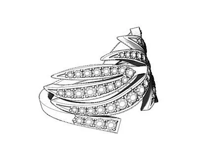 Leaf Ring Full Pave Winter
