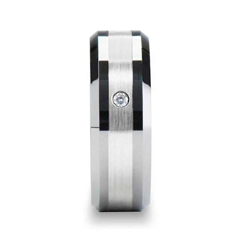 LEOPOLD | Tungsten Ring with Diamond