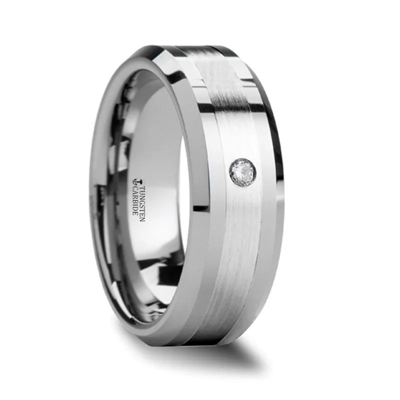 LEOPOLD | Tungsten Ring with Diamond