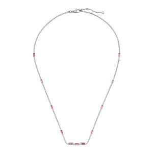 Link To Love 18K White Gold Baguette Rubellite Necklace
