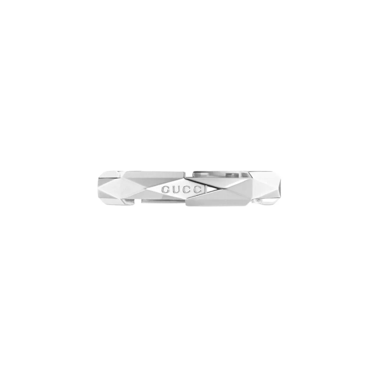 Link To Love 18K White Gold Studded Ring
