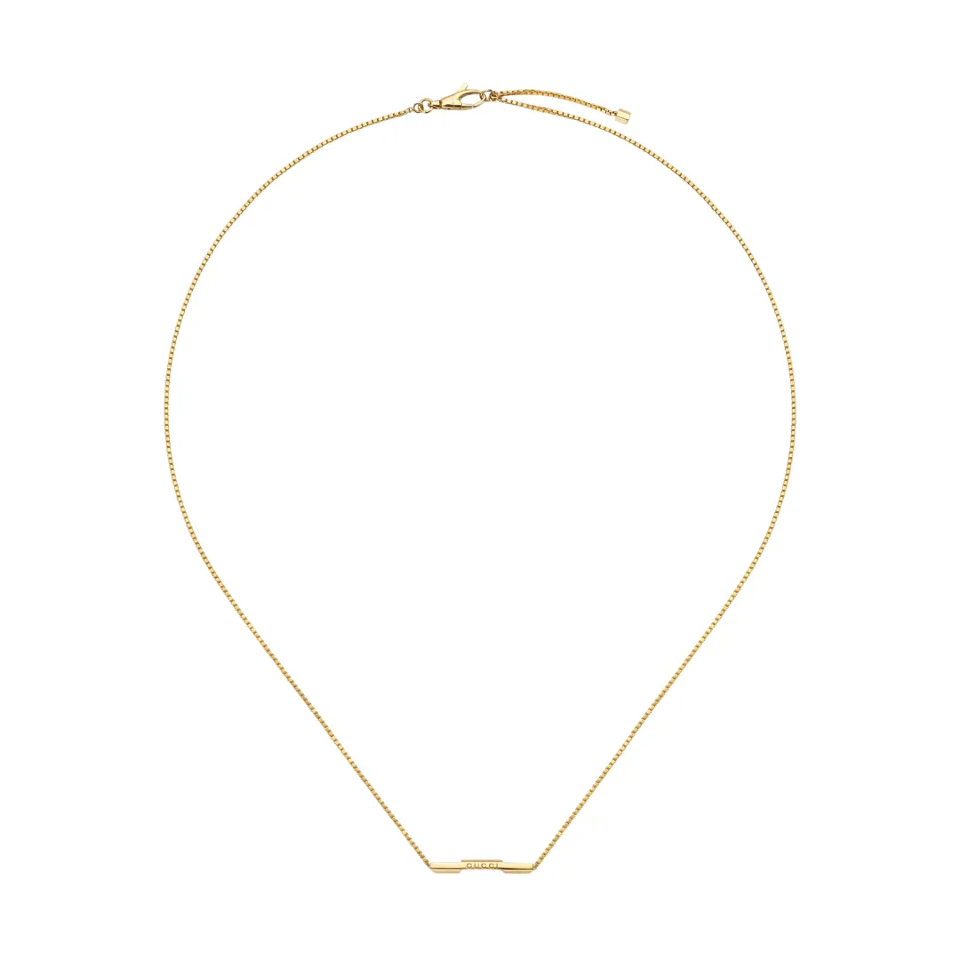LINK TO LOVE NECKLACE WITH 'GUCCI" BAR