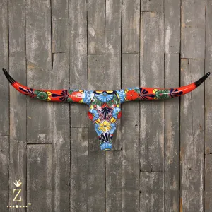 Longhorn Sculpture | Talavera Red Large