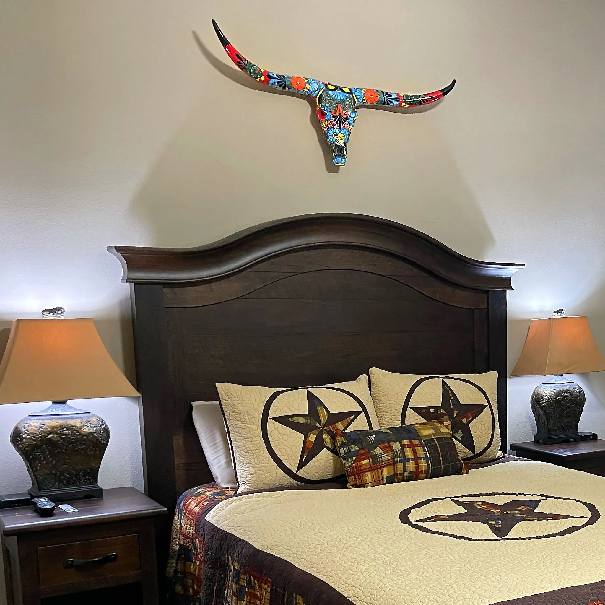 Longhorn Sculpture | Talavera Red Large