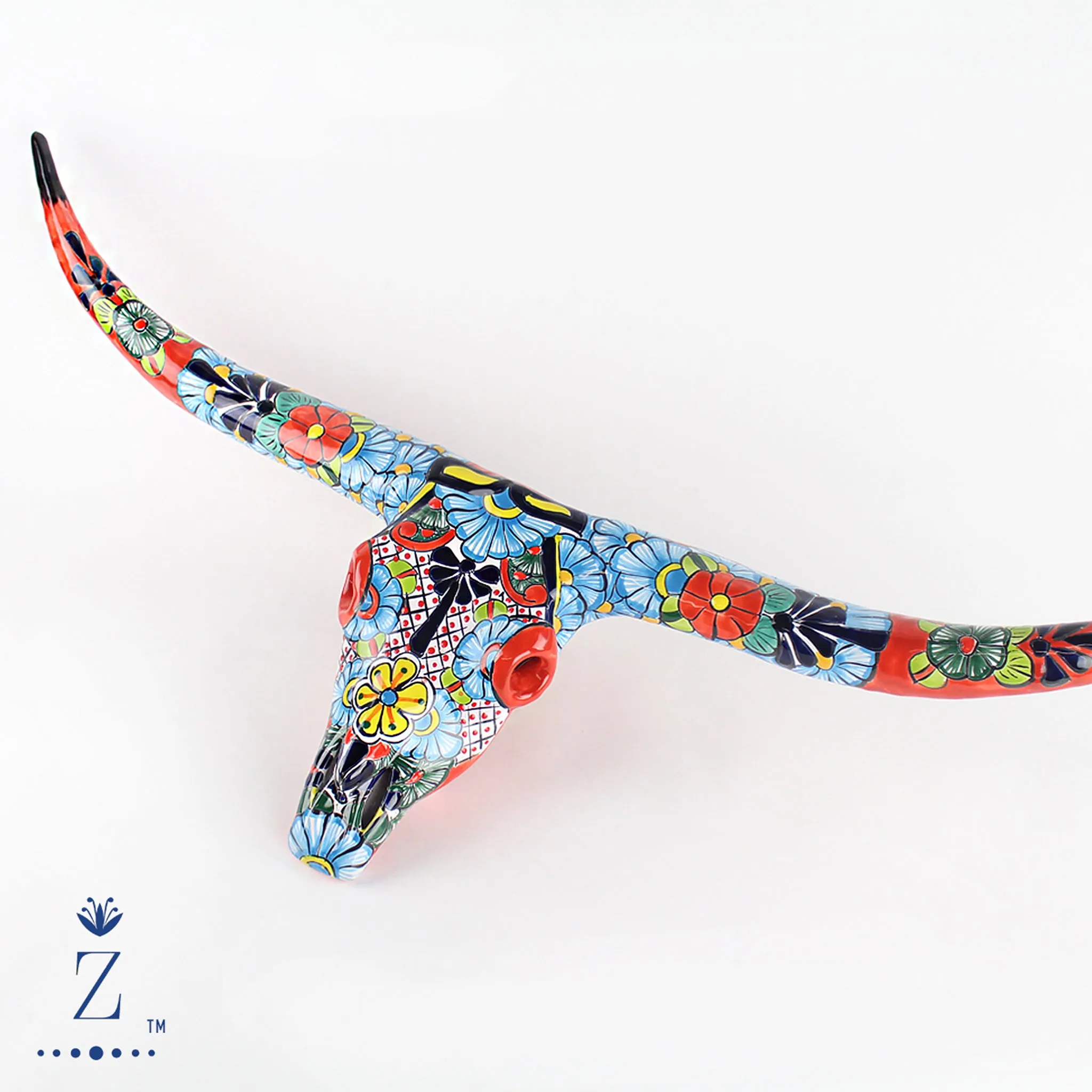 Longhorn Sculpture | Talavera Red Large