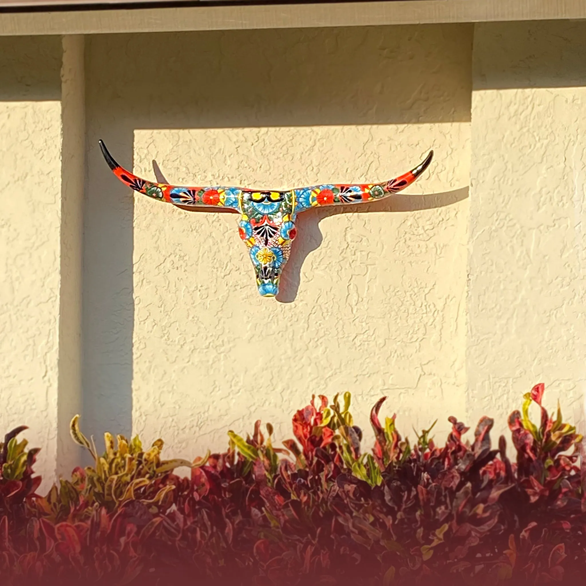 Longhorn Sculpture | Talavera Red Large