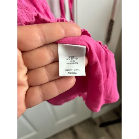 Lovers   Friends Finnegan Pink Smocked Mini Dress size small