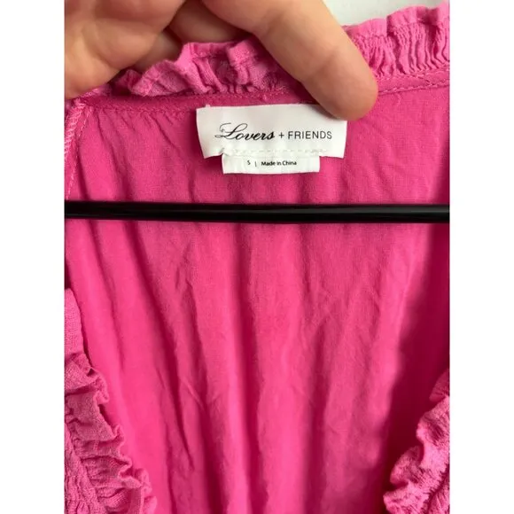 Lovers   Friends Finnegan Pink Smocked Mini Dress size small
