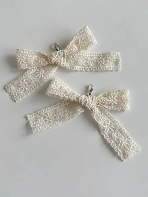 Lupine | Floral Embroidered Cotton Lace Ribbon Set
