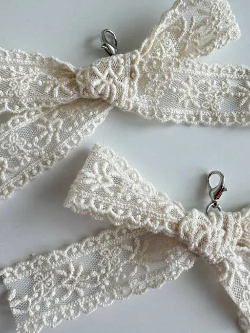 Lupine | Floral Embroidered Cotton Lace Ribbon Set