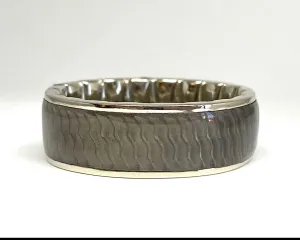 M-Fit 417 Precise Black Ceramic Stripe Wedding Band