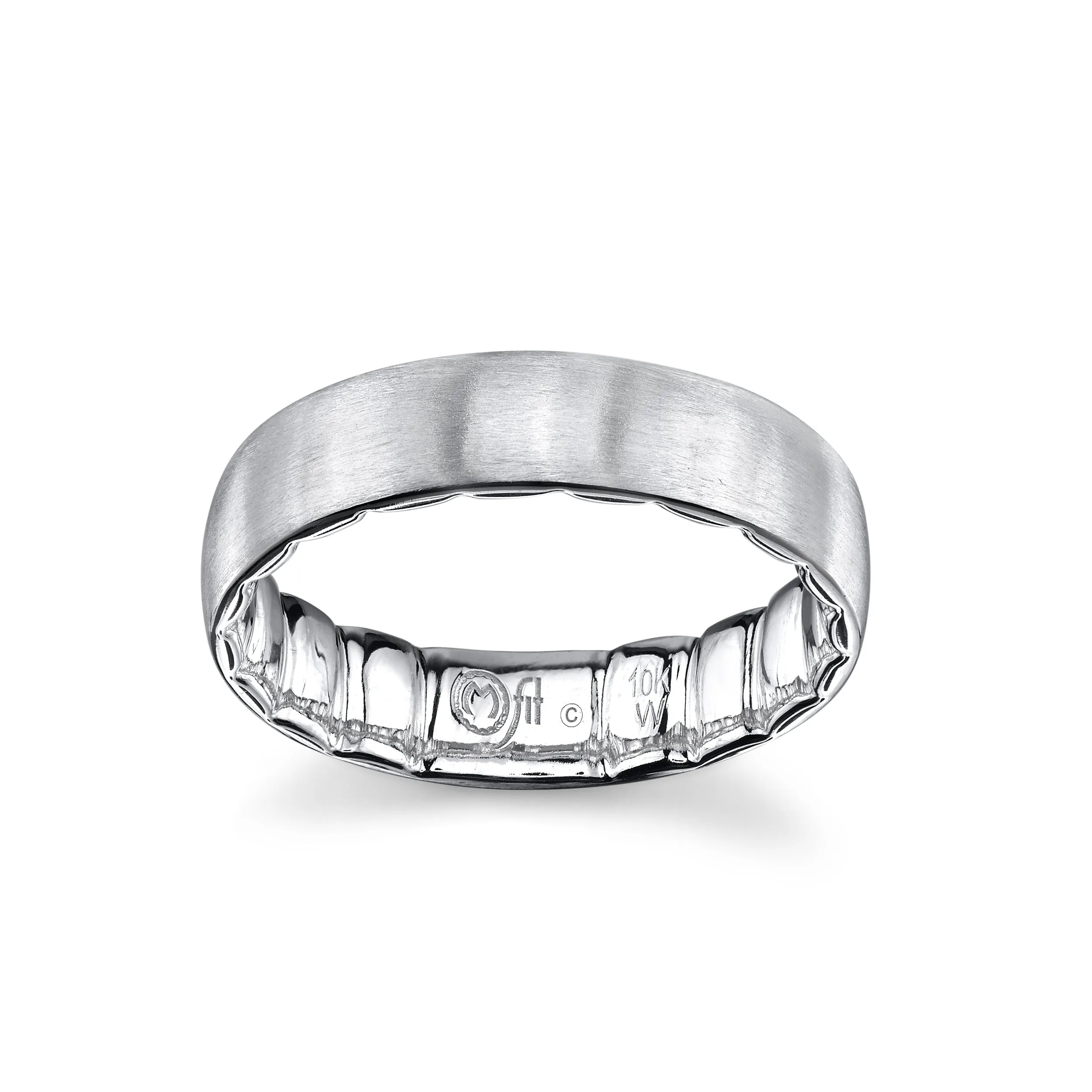 M-Fit 417 White Gold 6mm Wedding Band
