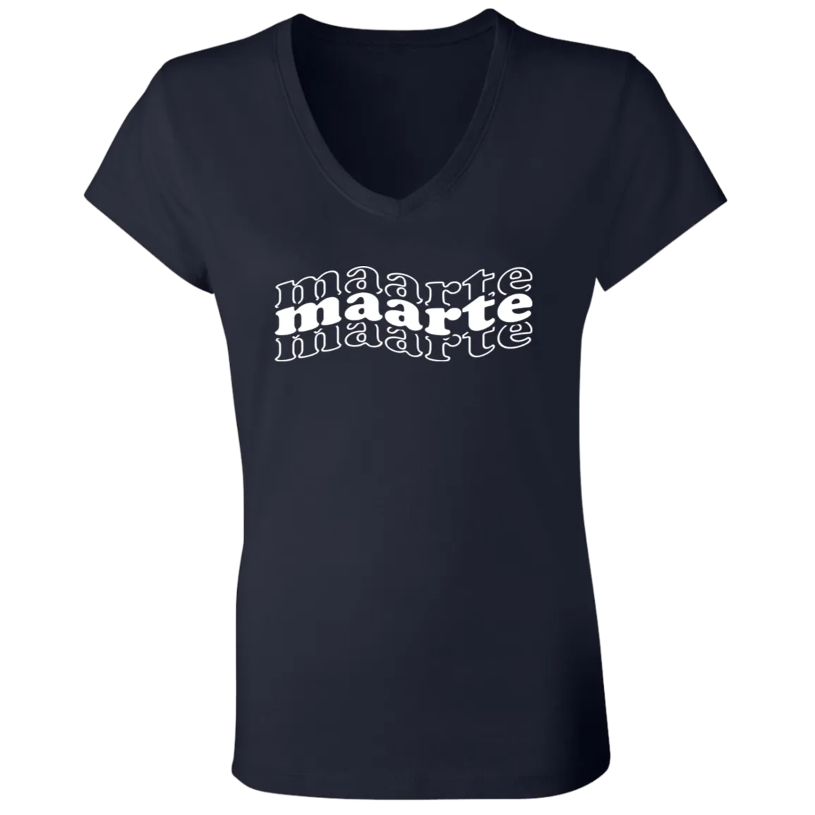 Maarte in Triple Ladies Jersey V-Neck T-Shirt