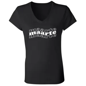 Maarte in Triple Ladies Jersey V-Neck T-Shirt