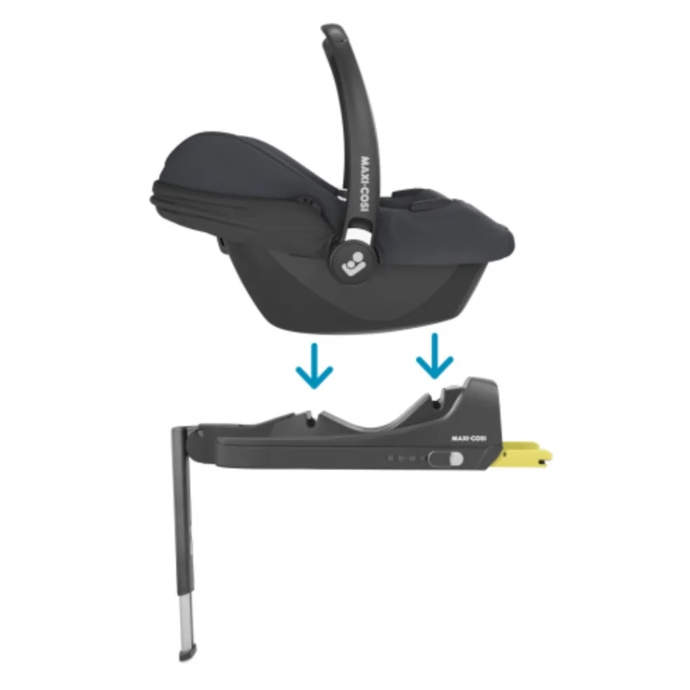 Maxi Cosi CabrioFix i-Size Base & CabrioFix i-Size Car Seat Bundle - Essential Black