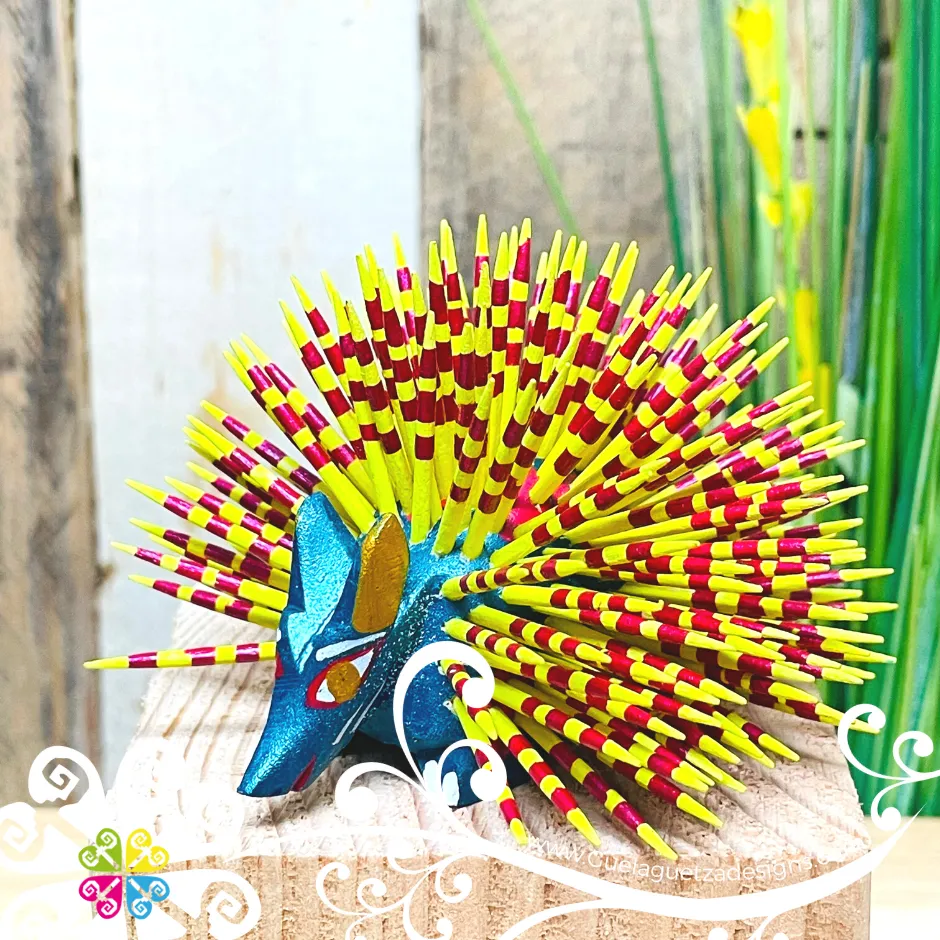Medium Porcupine Alebrije- Handcarve Wood Decoration Figure
