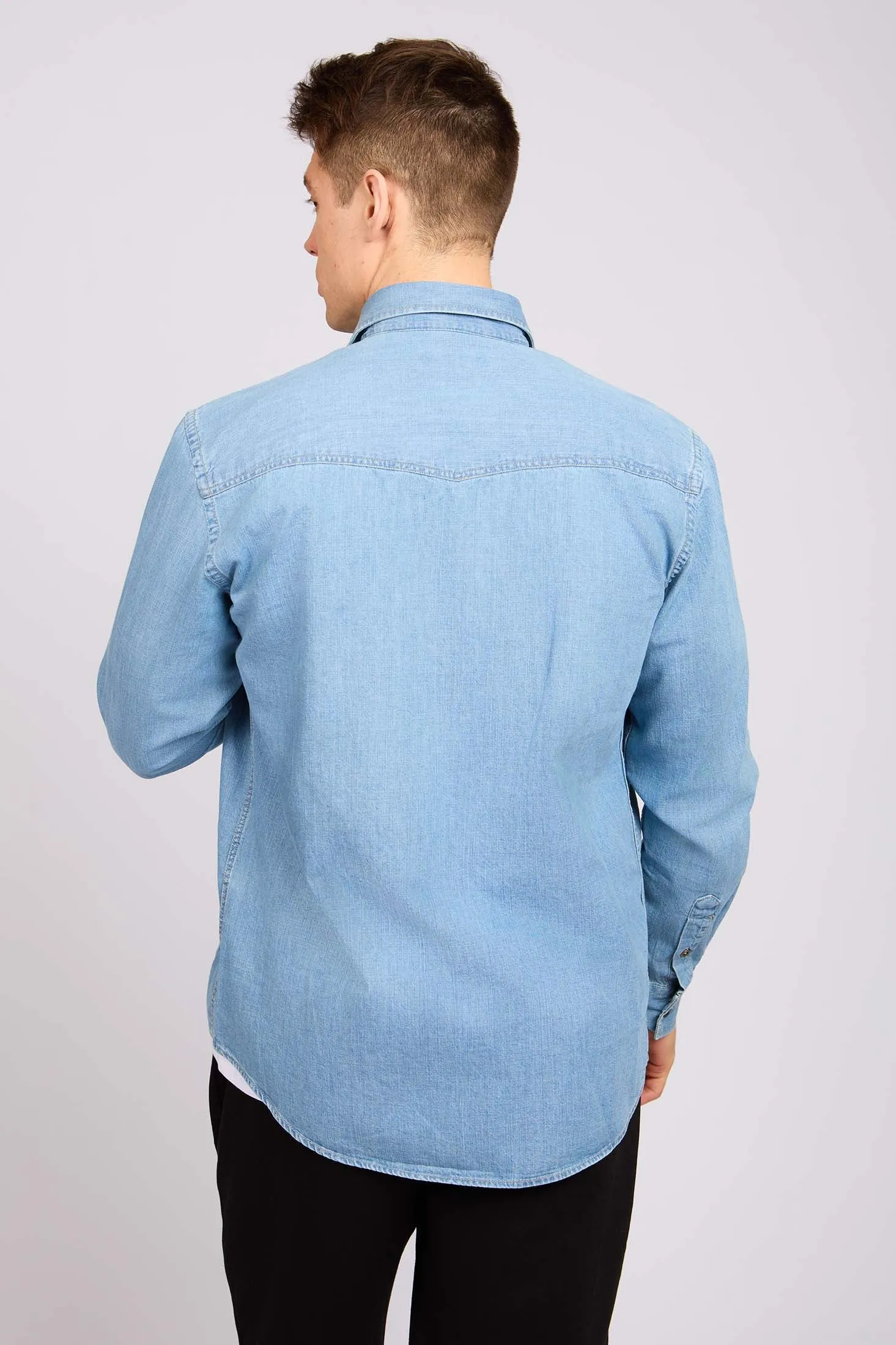 Men Denim Shirt Blue