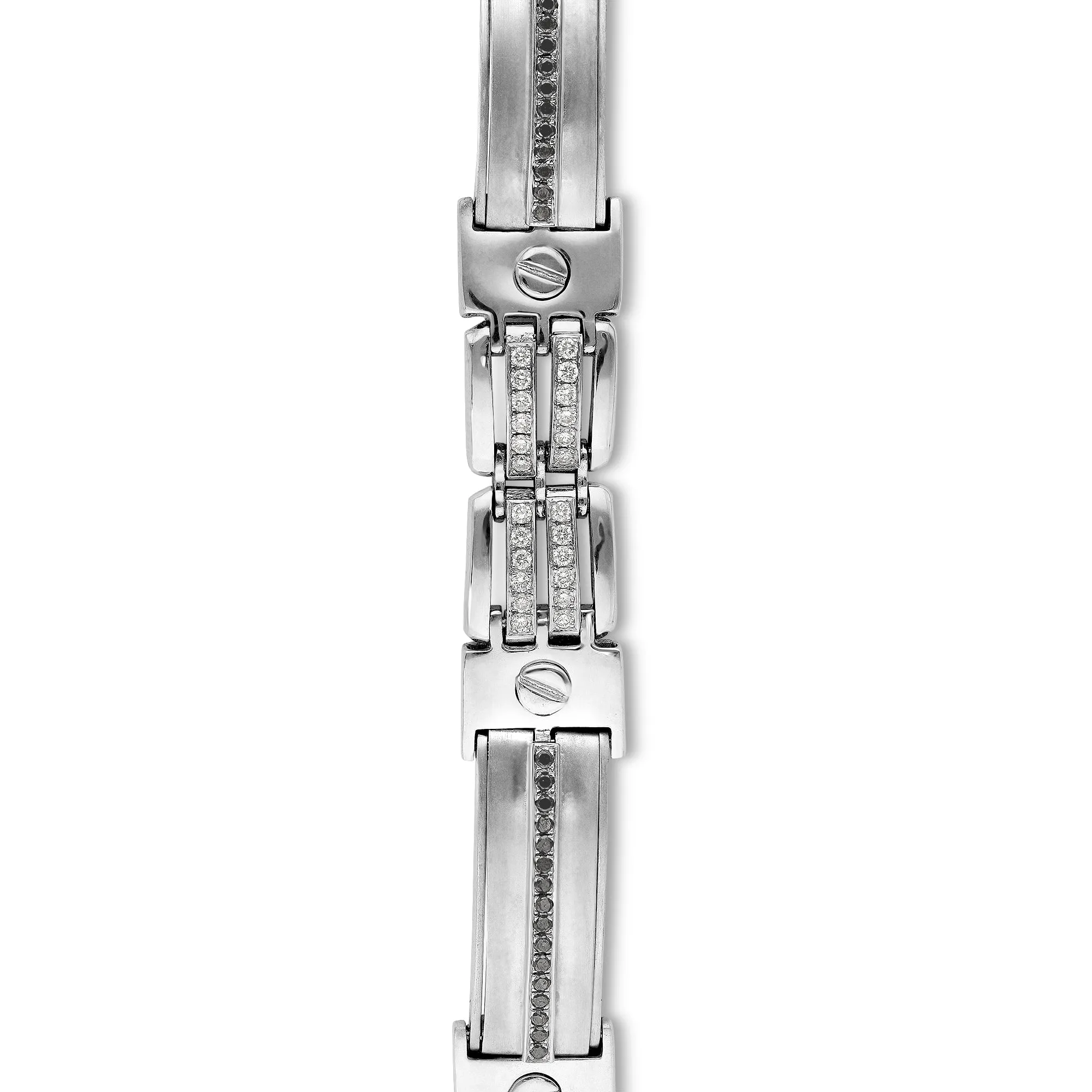 Men's Black & White Diamond Bracelet - .96 Carat