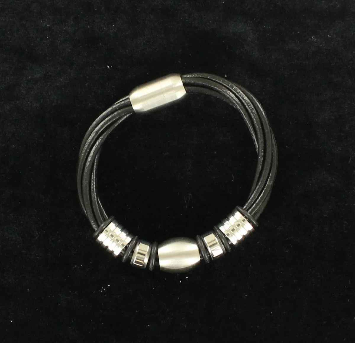 Men's Twister Black 5 Strand Bracelet