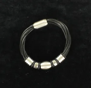 Men's Twister Black 5 Strand Bracelet