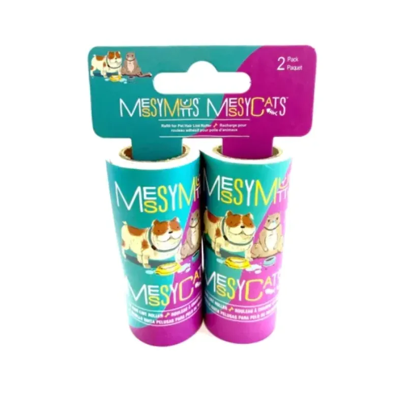 Messy Mutts - 2 Pack Replacement Lint Rolls - Travel Size