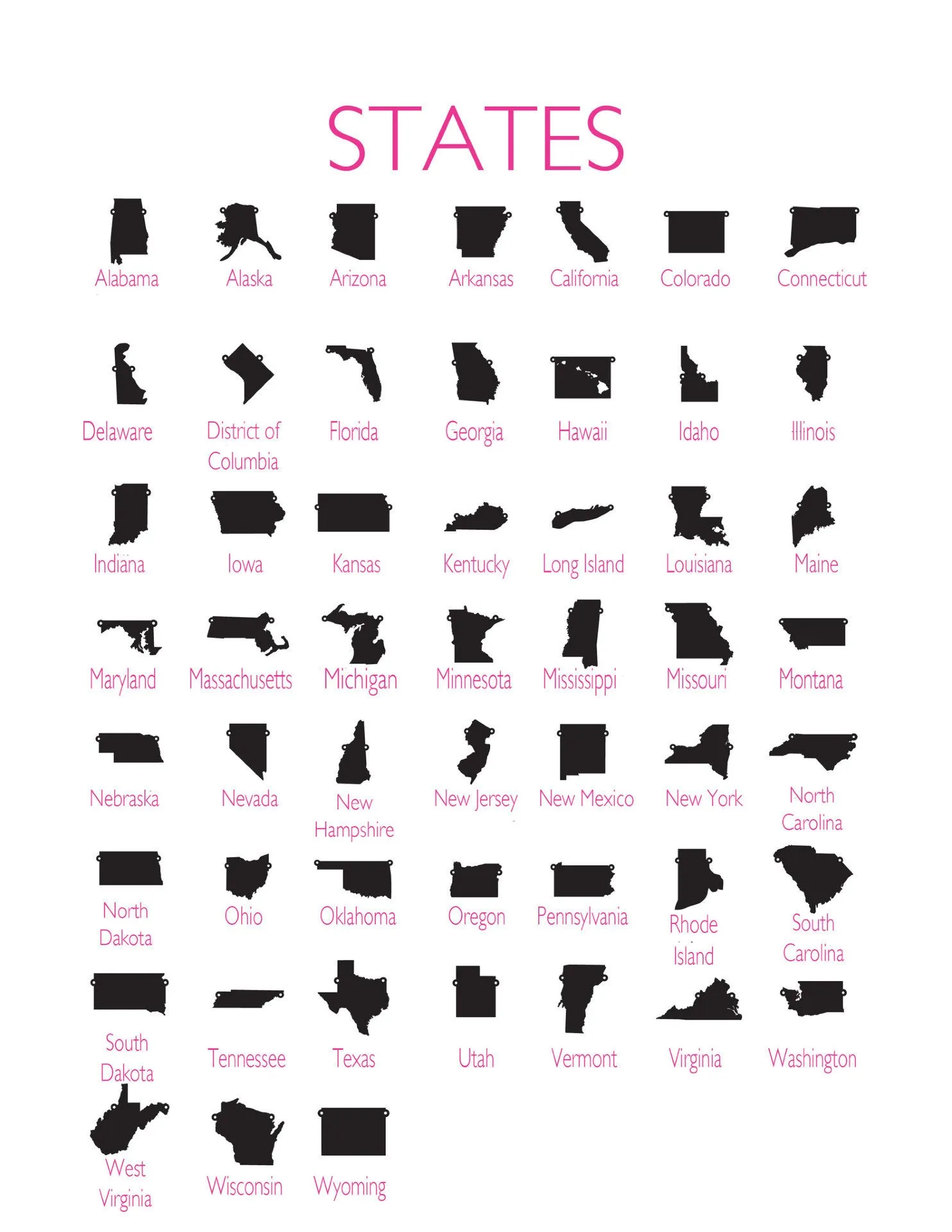 Metal State Cuff Links