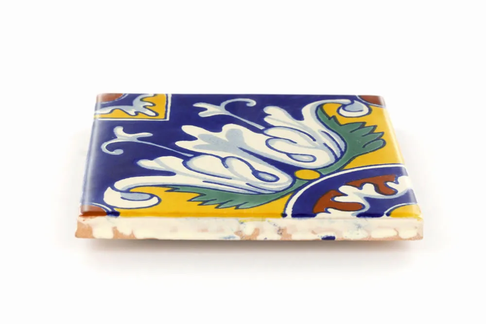 Mexican Talavera Ceramic Decorative Tile:  Romanesco