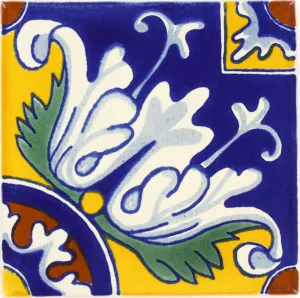 Mexican Talavera Ceramic Decorative Tile:  Romanesco