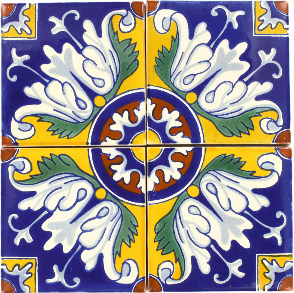 Mexican Talavera Ceramic Decorative Tile:  Romanesco