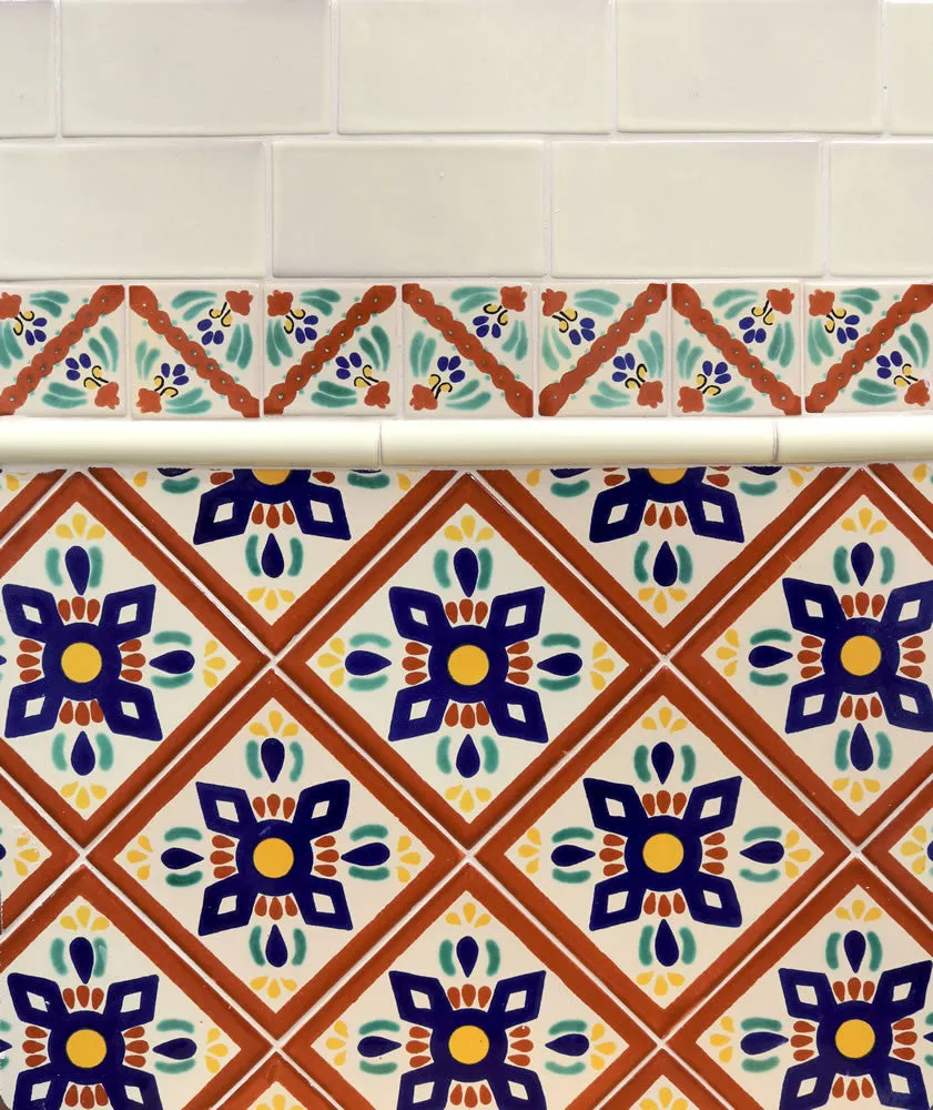 Mexican Talavera Ceramic Decorative Tile: San Angel